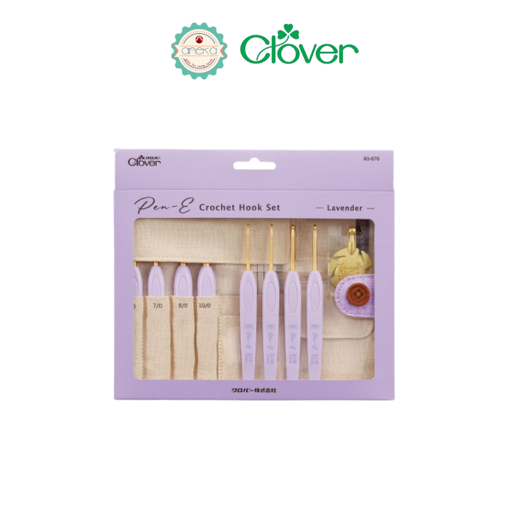 CLOVER - [SET] Alat Rajut Hakpen Pen-E / Crochet Hook / Lavender Series Limited Edition