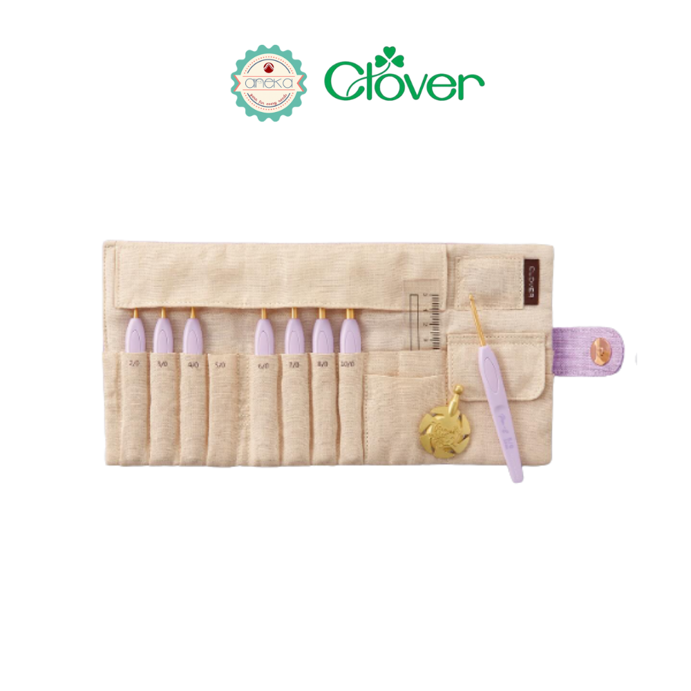 CLOVER - [SET] Alat Rajut Hakpen Pen-E / Crochet Hook / Lavender Series Limited Edition