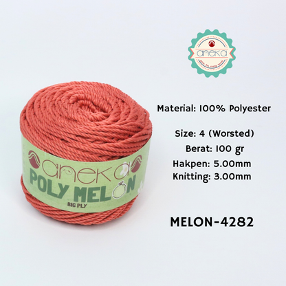 KATALOG - Benang Rajut Poly Melon Big Ply /  Polyester Crochet Knitting Yarn