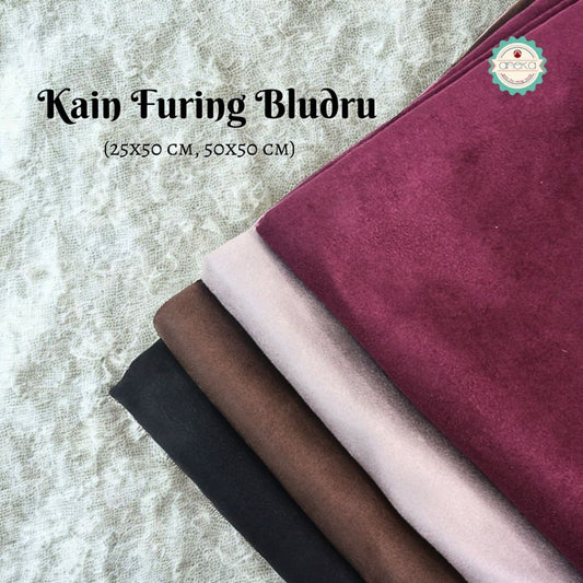 ANEKA - Kain Furing Bulu Bludru Tanpa Jahit / Perekat Praktis / Pelapis Tas Dompet DIY Craft