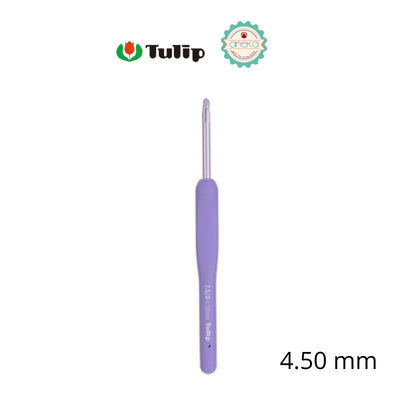 TULIP - [PCS] Alat Rajut Hakpen Etimo Murasaki /  Lavender Crochet Hook with Cushion Grip