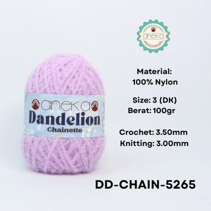 KATALOG - Benang Rajut Knitting Dandelion Chainette / Crochet Yarn Nylon / Nilon