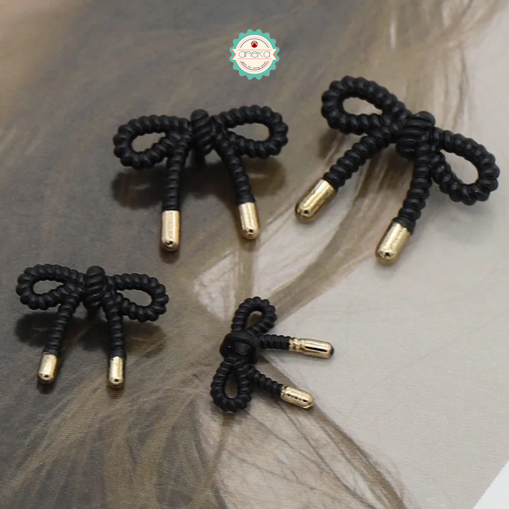 ANEKA - [5PCS] Kancing Baju Bentuk Pita / Ribbon Bow Button Sewing for Clothes