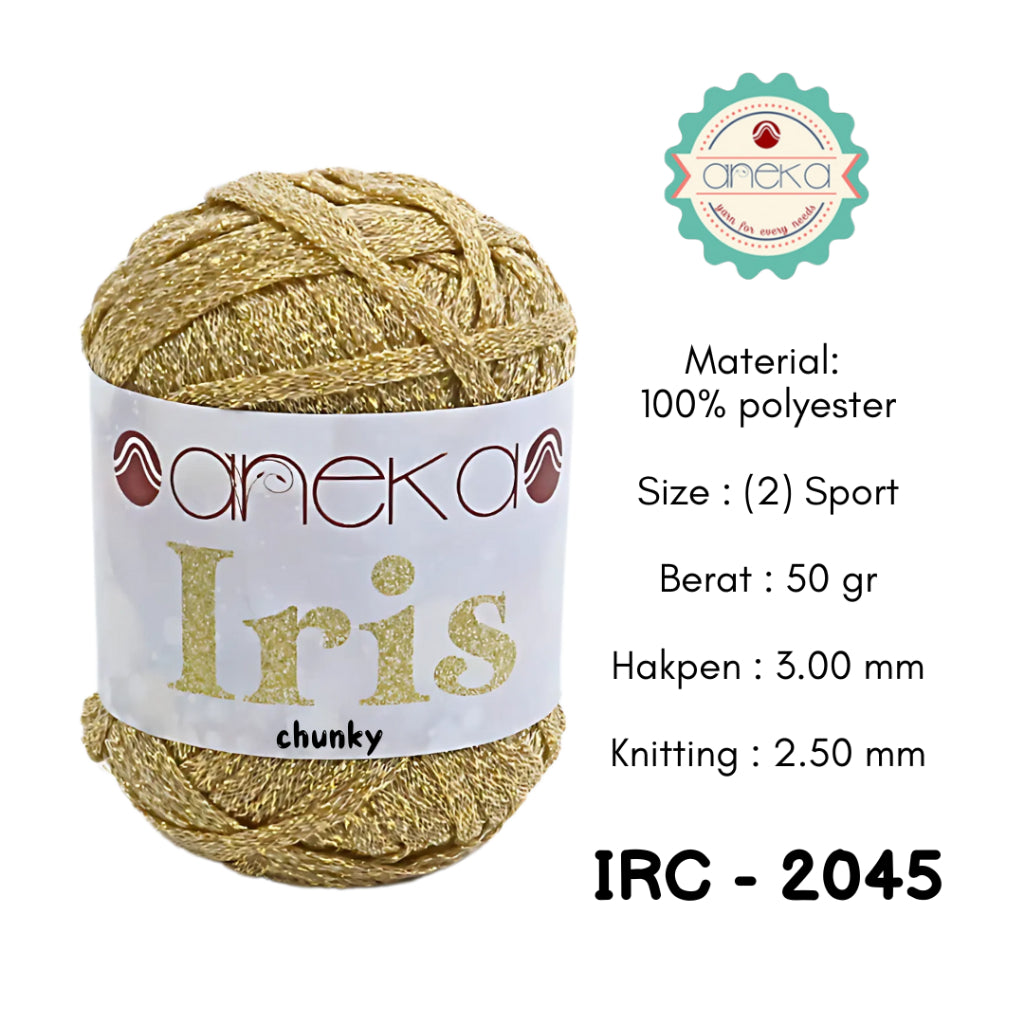 KATALOG - Benang Rajut Iris Chunky / Glitter Yarn Crochet Knitting