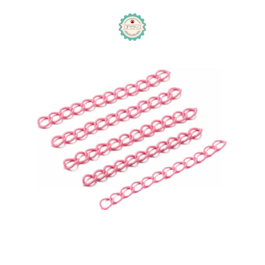 ANEKA - [5PCS] Rantai Konektor Warna 5cm /  Extended Extension Tail Chain Lobster Connector Jewelry