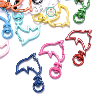 ANK - [5PCS] Kait Lumba-Lumba / Gantungan Kunci / Hook Dolphin Keychain Swivel Clasp