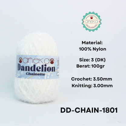 KATALOG - Benang Rajut Knitting Dandelion Chainette / Crochet Yarn Nylon / Nilon