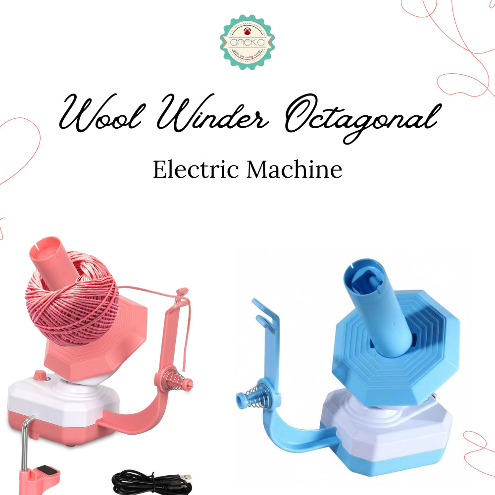 ANEKA - Wool Winder Octagonal / Mesin Penggulung Benang / Electric Yarn Roll Knitting Machine / Wool Spinner Automatic