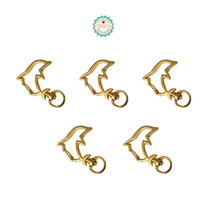 ANK - [5PCS] Kait Lumba-Lumba / Gantungan Kunci / Hook Dolphin Keychain Swivel Clasp