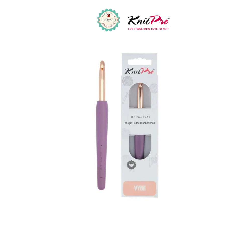 KNITPRO - Vybe Single Ended Crochet Hooks / Alat Rajut Hakpen