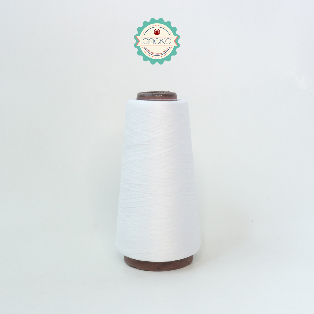 KATALOG - [180gr] Benang Obras Polyester Warna Putih / Hitam