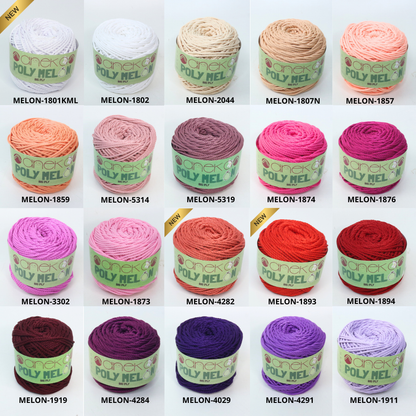 KATALOG - Benang Rajut Poly Melon Big Ply /  Polyester Crochet Knitting Yarn