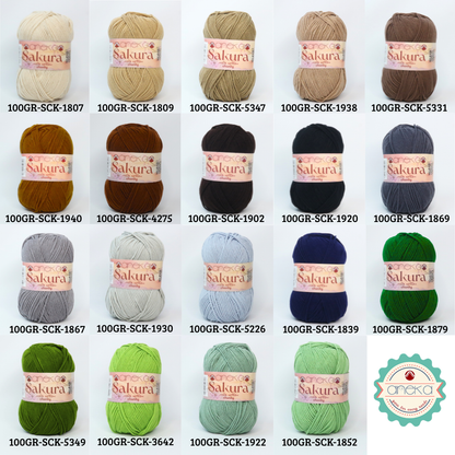 KATALOG - Benang Rajut Sakura Chunky 5 Ply 100gr / Crochet Knitting Yarn
