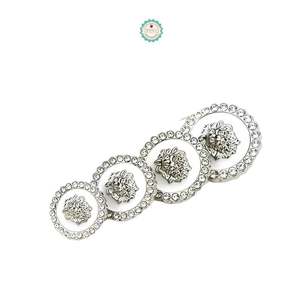 ANEKA - [5PCS] Kancing Baju Corak Singa Mewah /  Diamond Button Lion Shape Elegant Premium