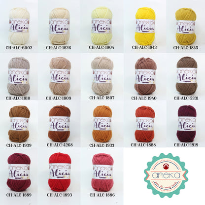 KATALOG - Benang Rajut Alicia Chunky / Wool / Wol Crochet Knitting Yarn