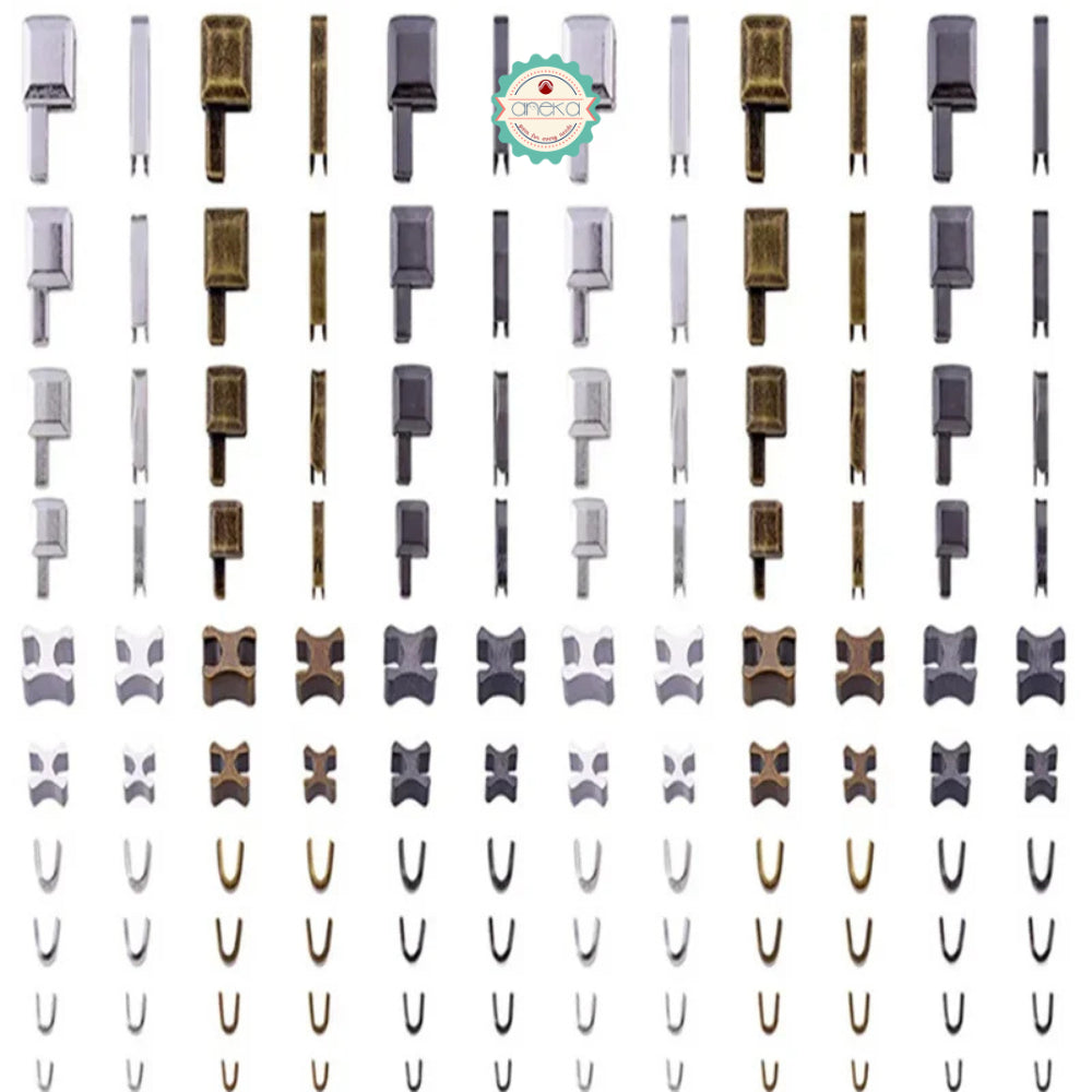 ANEKA - [5PCS] Stopper Zipper / Metal Zipper Head Sliders Retainer Insertion Pin
