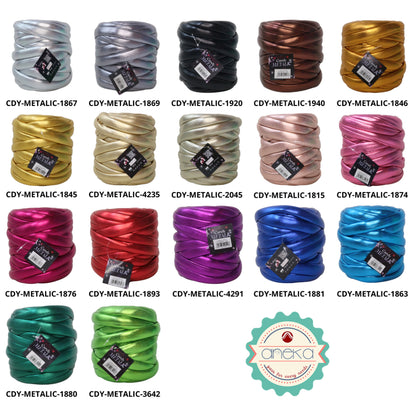 KATALOG - Benang Rajut Candy Metalik / Chunky Metalic Yarn Crochet Knitting Yarn