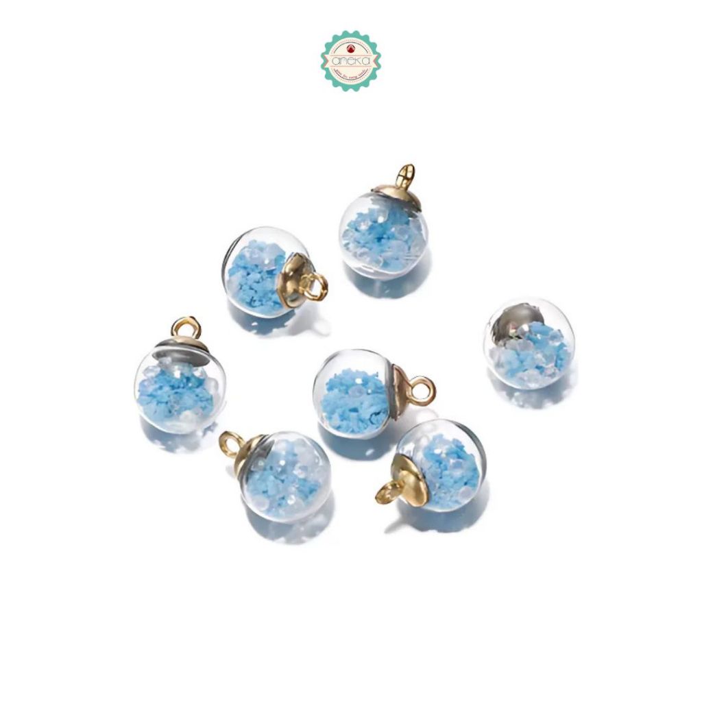 ANEKA - [5PCS] Charm Bola Kristal / Liontin / Pendant /  Luminous Transparent Glass Ball DIY Accesories