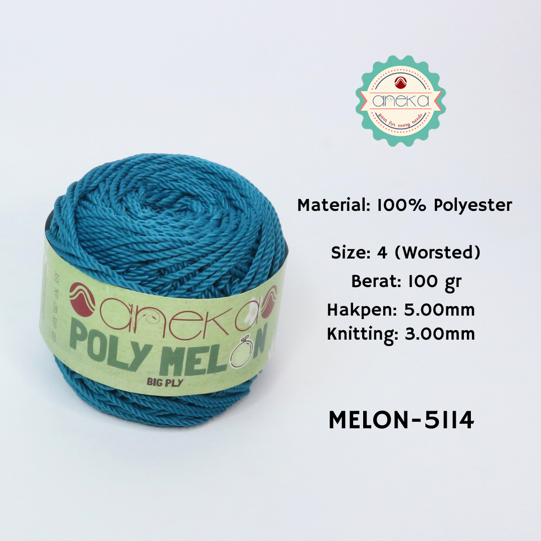 KATALOG - Benang Rajut Poly Melon Big Ply /  Polyester Crochet Knitting Yarn