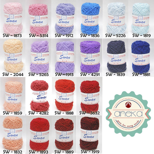 KATALOG -  Benang Rajut Swan / Keriting Yarn PART-2