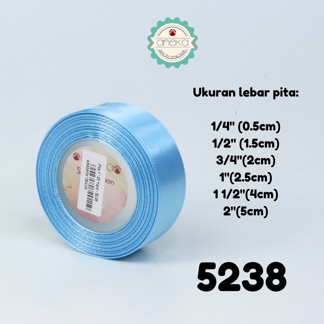 KATALOG - [20 Yard / Roll] Pita Satin 2" - 5 cm Pergulung / Satin Silk Ribbon