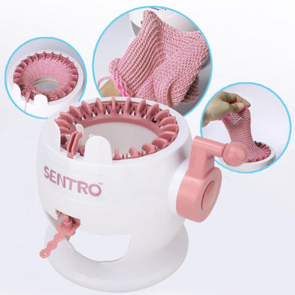 Alat Merajut Rajut Otomatis Model Kelinci / Weaving Machine / Smart Weaver Rabbit Pink Pastel - SENTRO