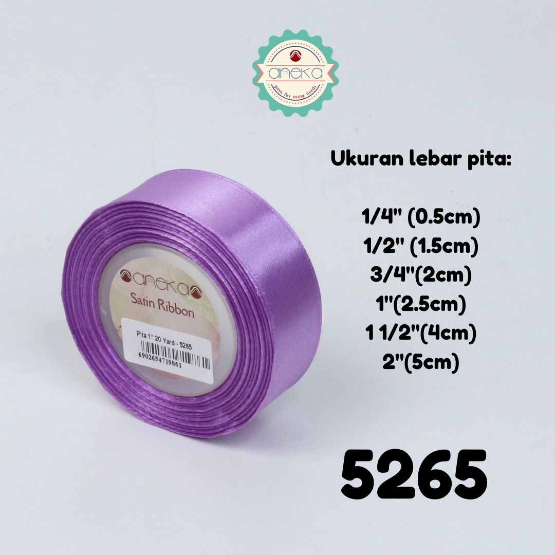 KATALOG - [20 Yard / Roll] Pita Satin 2" - 5 cm Pergulung / Satin Silk Ribbon