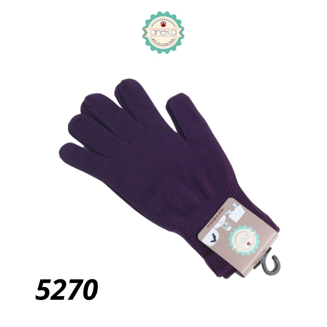 AnekaBenang - PLAIN MOTIF KNITTED GLOVES