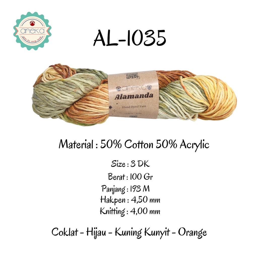 KATALOG - Benang Rajut Alamanda / Hand Dyed Yarn Cotton Yarn / Katun