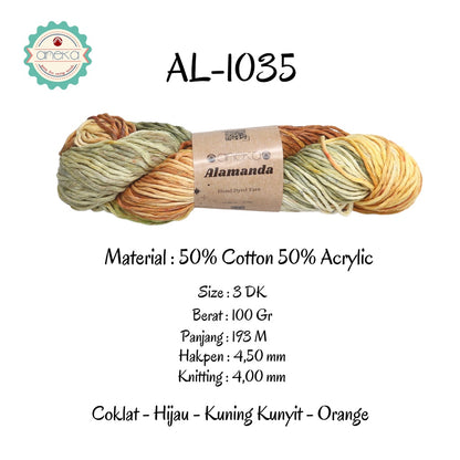 KATALOG - Benang Rajut Alamanda / Hand Dyed Yarn Cotton Yarn / Katun