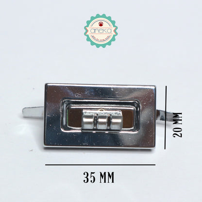 ANEKA - Kunci Tas Nikel / Hitam / Emas - Satuan