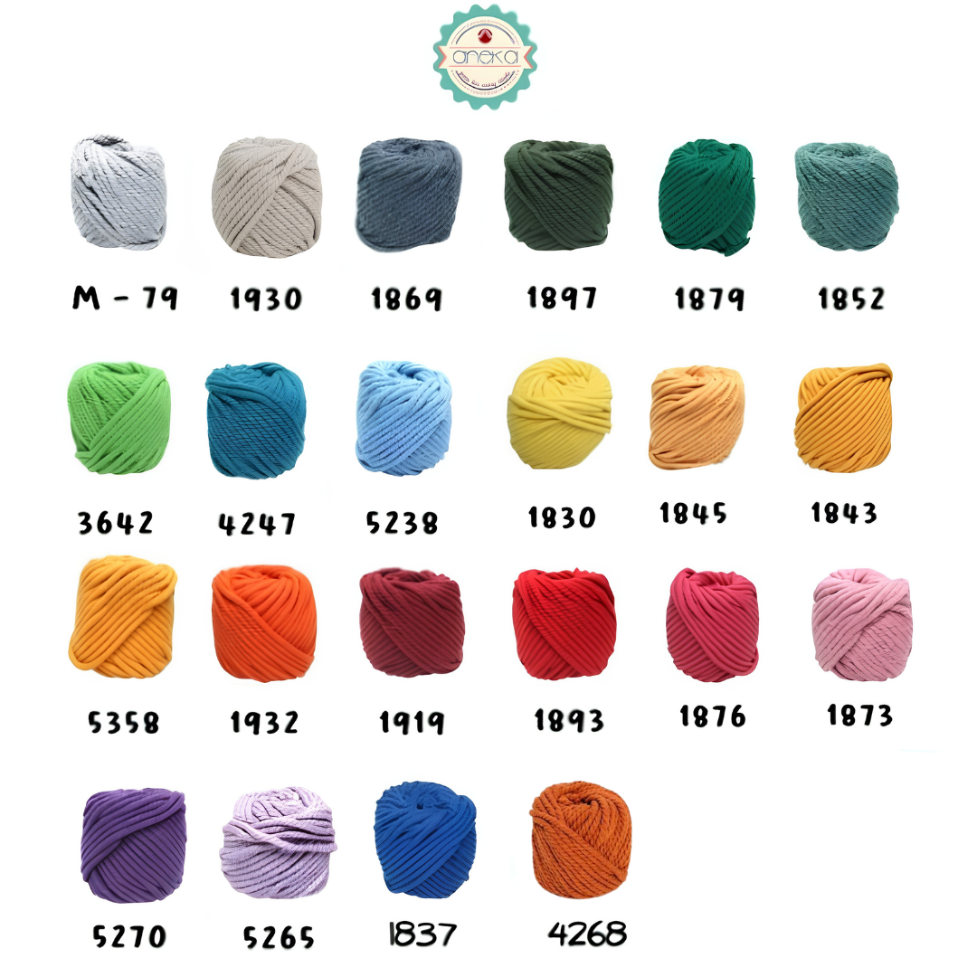 CATALOG - Colored cotton rope/macrame rope 100 gr - 4mm