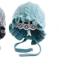 Knitted Hat / Baby Bonnet / Colored Lace Girls