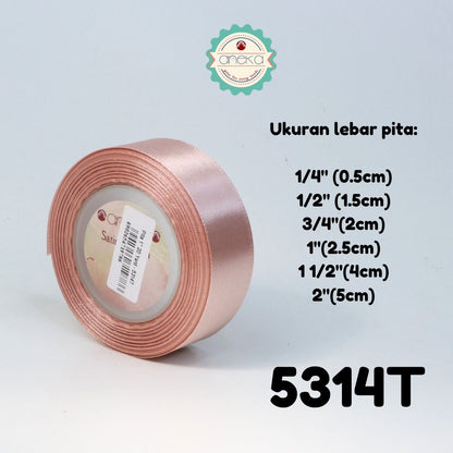 KATALOG - [20 Yard / Roll] Pita Satin 2" - 5 cm Pergulung / Satin Silk Ribbon