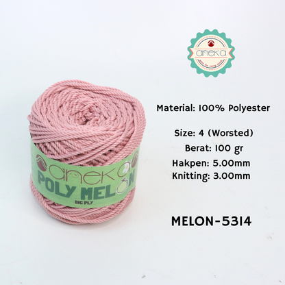 KATALOG - Benang Rajut Poly Melon Big Ply /  Polyester Crochet Knitting Yarn