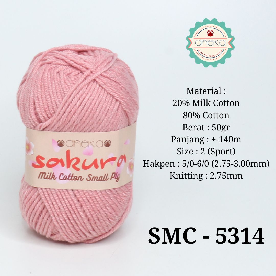 KATALOG - Benang Rajut Katun Susu 4 ply / Sakura SMALL PLY Milk Cotton Yarn - 2