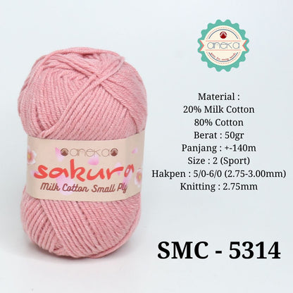 KATALOG - Benang Rajut Katun Susu 4 ply / Sakura SMALL PLY Milk Cotton Yarn - 2