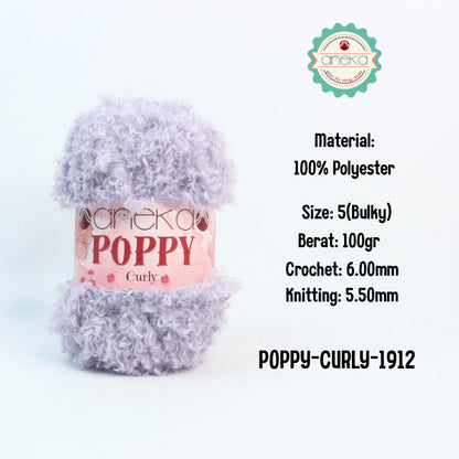 KATALOG - Benang Rajut Knitting Poppy Curly / Crochet Knitting Yarn