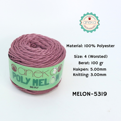 KATALOG - Benang Rajut Poly Melon Big Ply /  Polyester Crochet Knitting Yarn