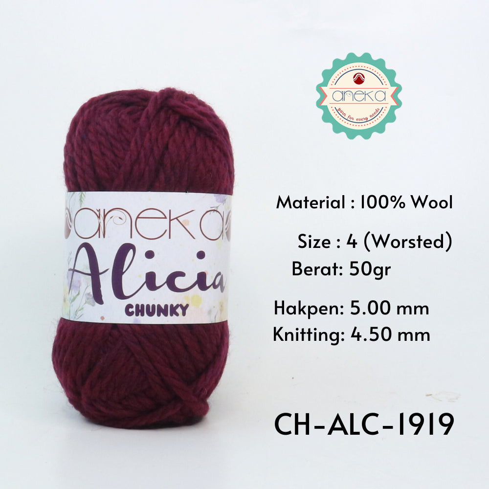 KATALOG - Benang Rajut Alicia Chunky / Wool / Wol Crochet Knitting Yarn
