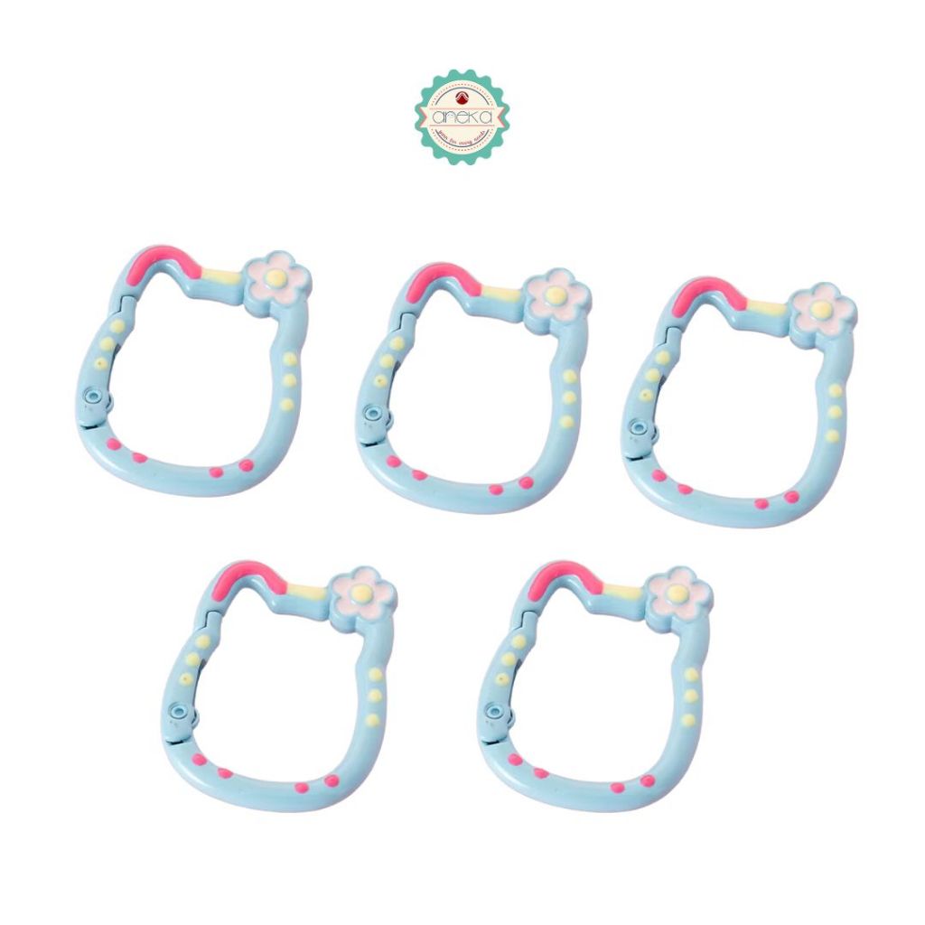 ANEKA - [5PCS] Kait Carabiner Hello Kitty Warna / Keychain Hook Premium