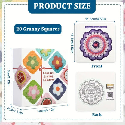 ANEKA - Granny Squares Crochet Deck / Pattern  Design Booklet / Pola Rajutan Kotak