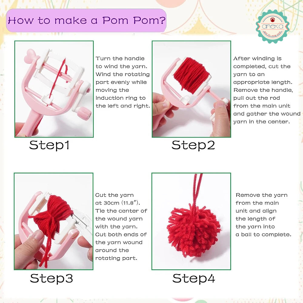 ANEKA - Alat Pembuat Pom - Pom Tassel / Maker Set Tool / DIY Craft Project