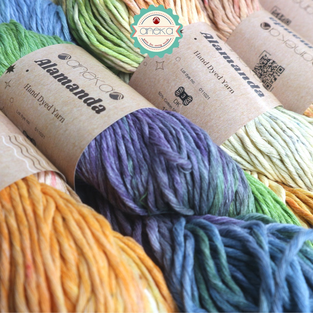 KATALOG - Benang Rajut Alamanda / Hand Dyed Yarn Cotton Yarn / Katun