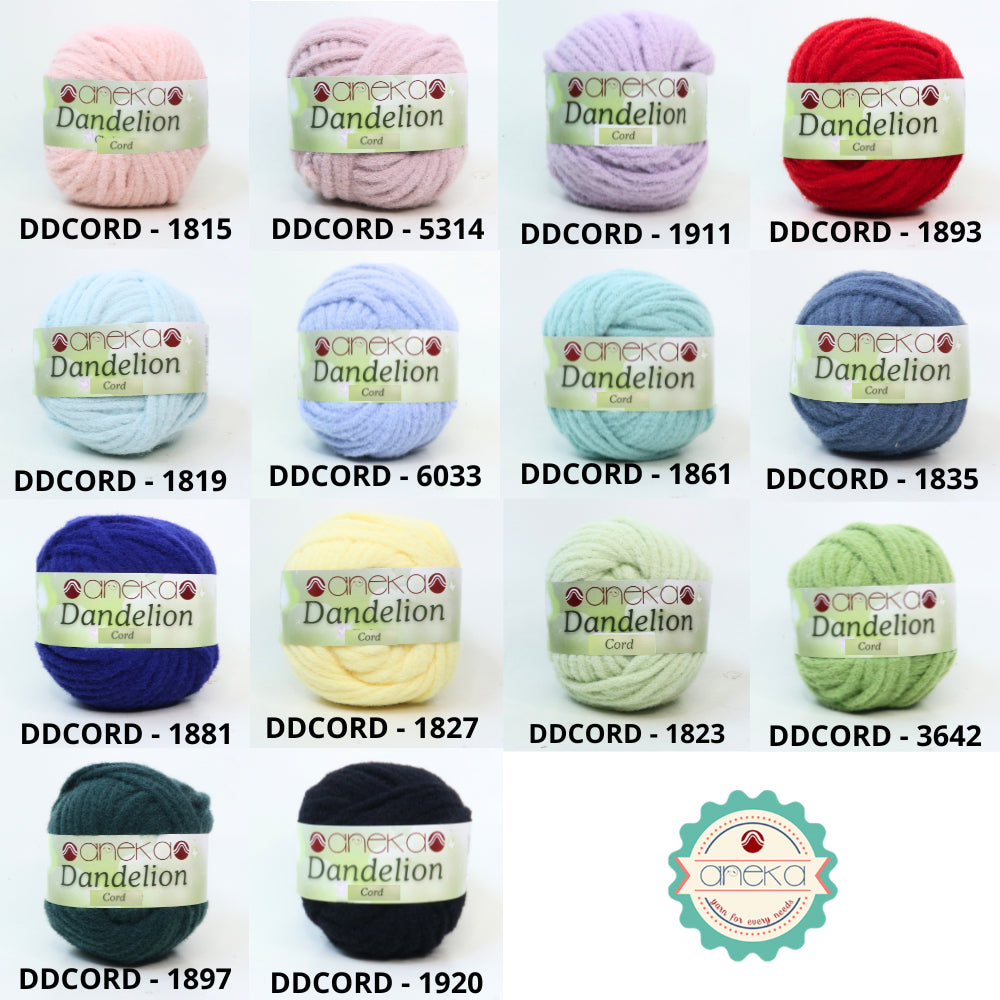 KATALOG - Benang Rajut Dandelion Cord / Crochet Knitting Cord Yarn