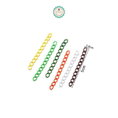 ANEKA - [5PCS] Rantai Konektor Warna 5cm /  Extended Extension Tail Chain Lobster Connector Jewelry