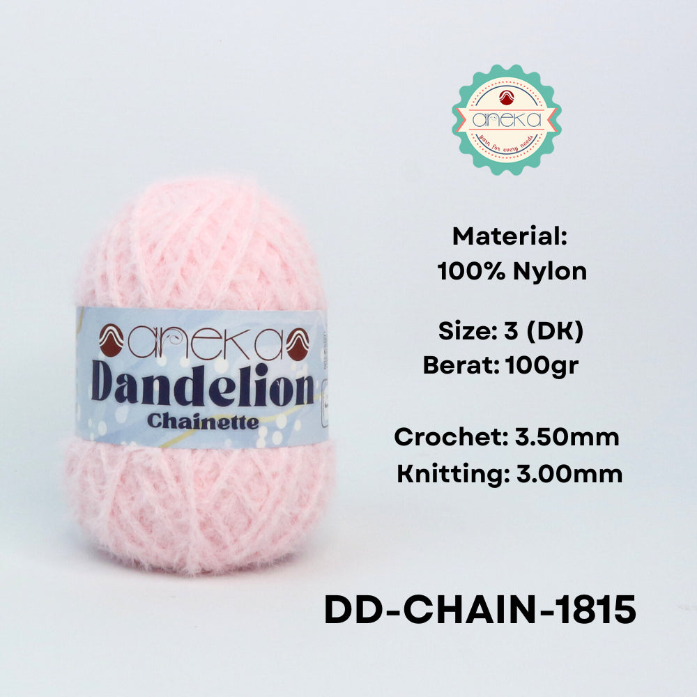 KATALOG - Benang Rajut Knitting Dandelion Chainette / Crochet Yarn Nylon / Nilon