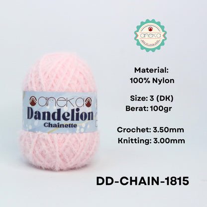 KATALOG - Benang Rajut Knitting Dandelion Chainette / Crochet Yarn Nylon / Nilon