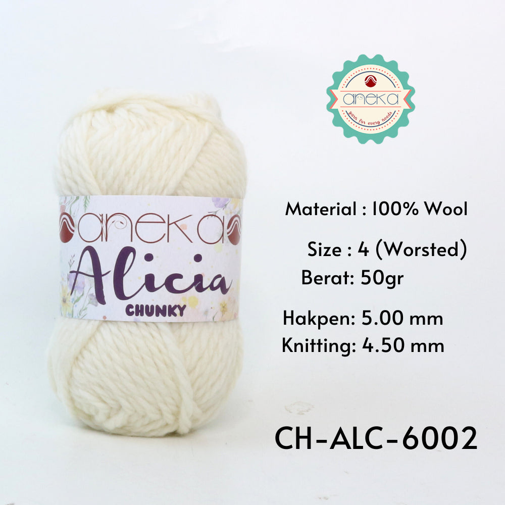 KATALOG - Benang Rajut Alicia Chunky / Wool / Wol Crochet Knitting Yarn