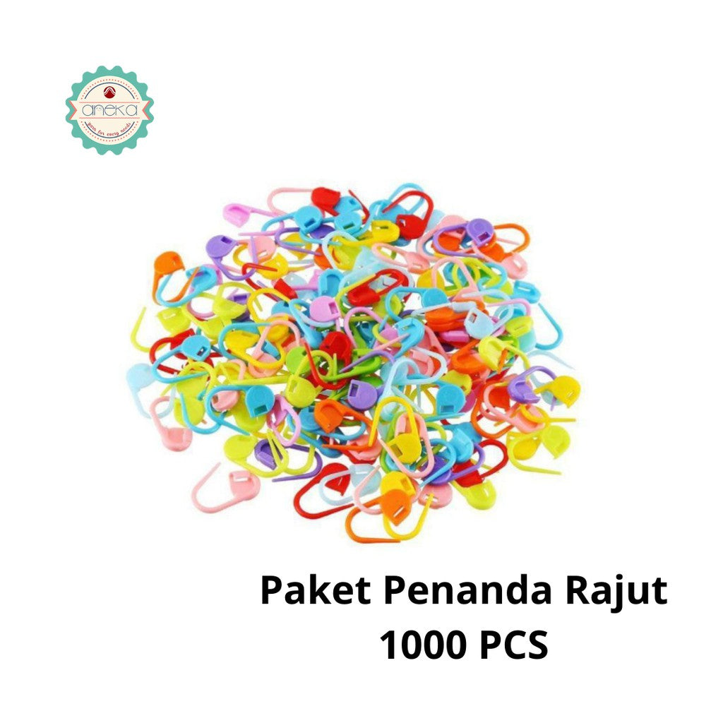 [PAKET 1000 pcs] - Penanda Rajut / Locking Stitch Marker / Peniti Plastik - ANK